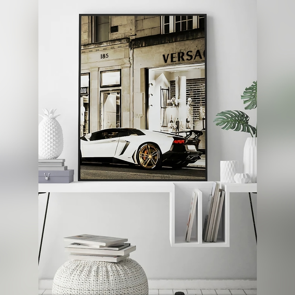 Versace style 11"×17" Framed Wall Art